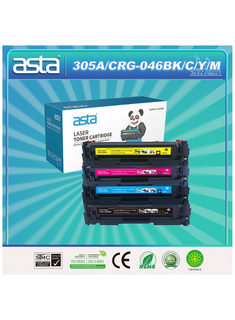استا خرطوشة حبر ملونة ASTA M477fdw 410A CF410A CF411A CF412A CF413A متوافقة مع طابعة ليزر جيت M452 CF C 410 411 412 413 A Office - Image 1